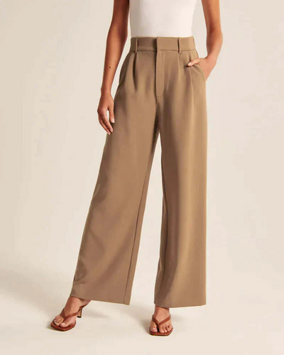 Adalyn | Damen Schwarz Weite Hose | Elegant