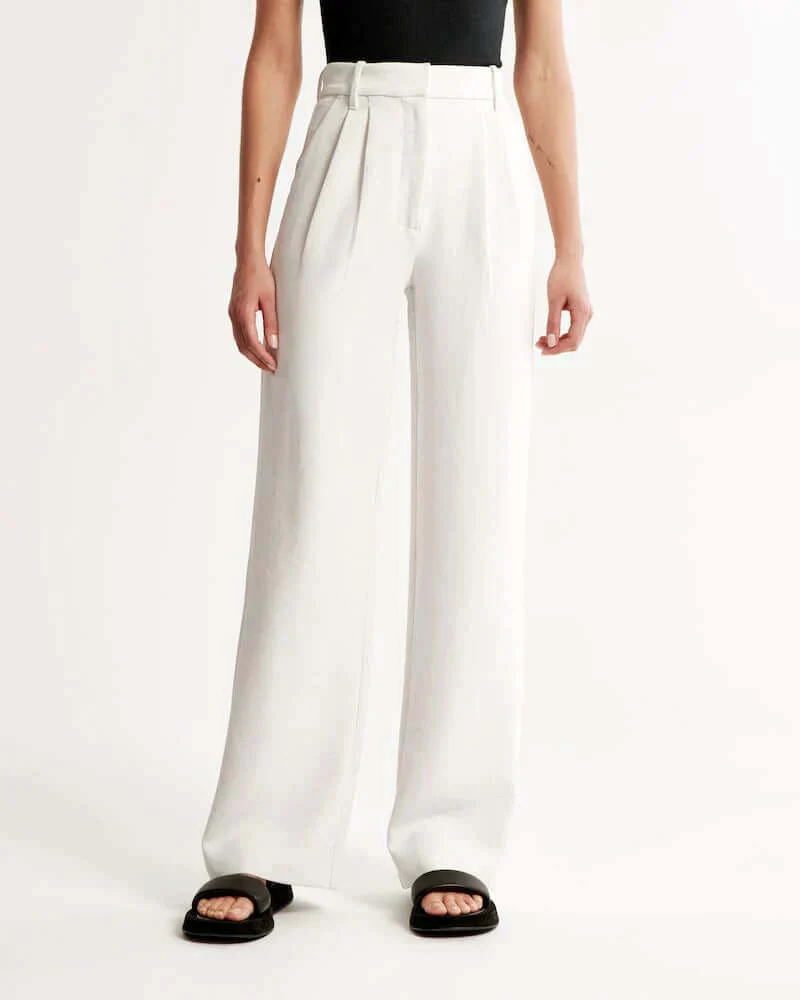 Adalyn | Damen Schwarz Weite Hose | Elegant