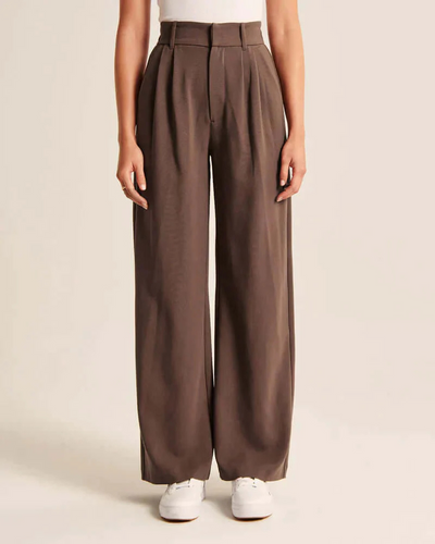 Adalyn | Damen Schwarz Weite Hose | Elegant
