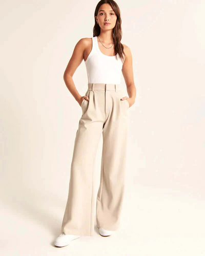 Adalyn | Damen Schwarz Weite Hose | Elegant