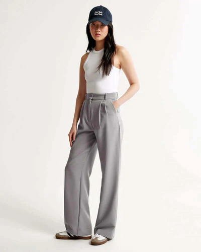 Adalyn | Damen Schwarz Weite Hose | Elegant
