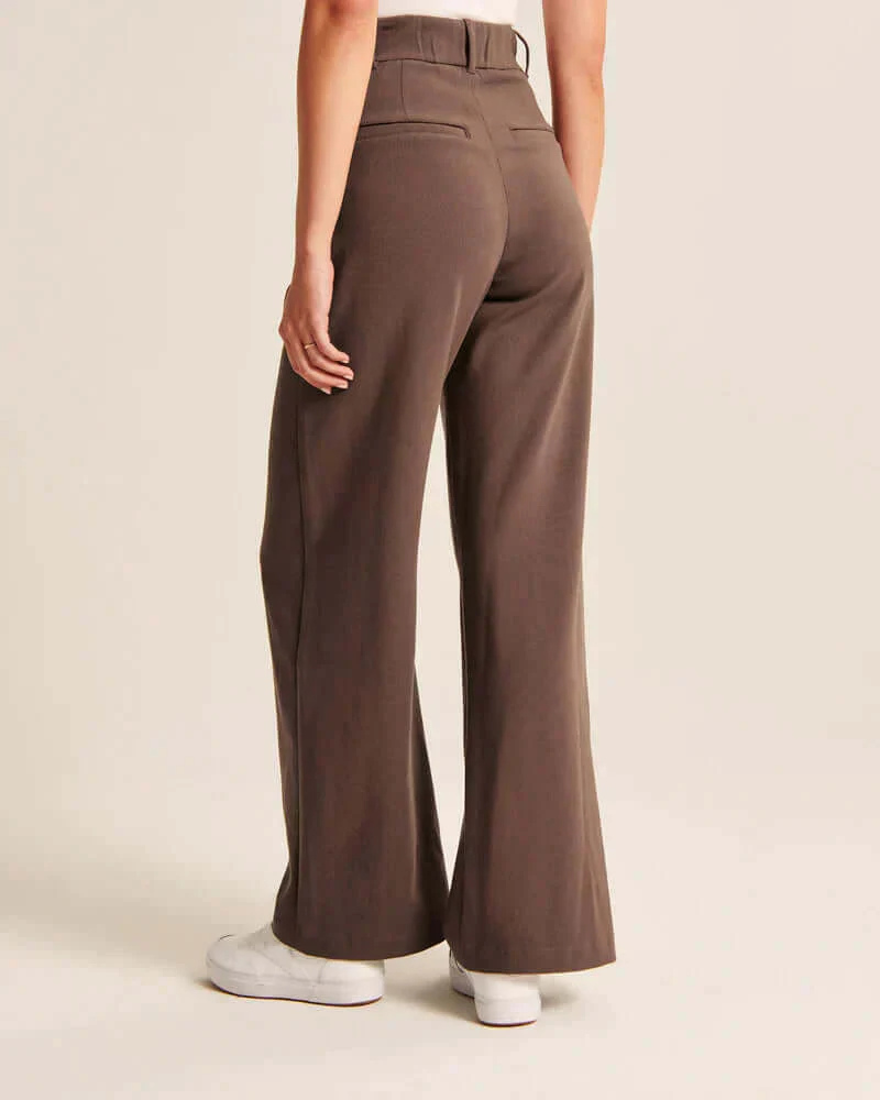 Adalyn | Damen Schwarz Weite Hose | Elegant