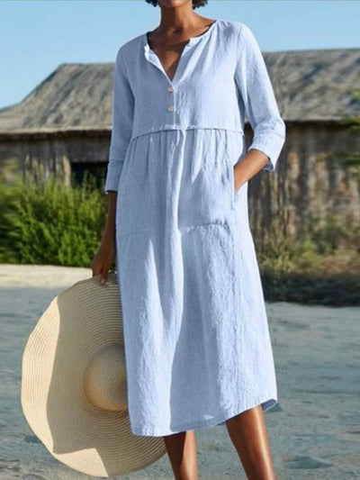 Aiza | Schwarzes Shirtkleid | Midi