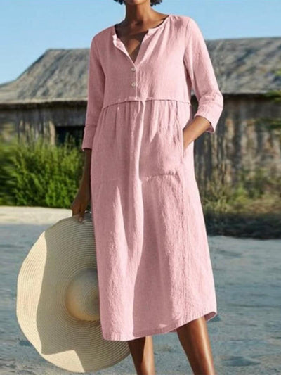 Aiza | Schwarzes Shirtkleid | Midi