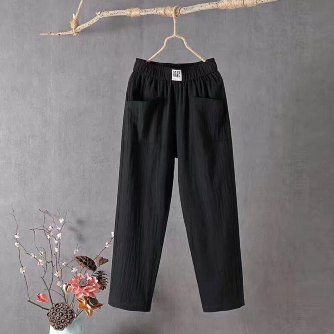 Beatrice | Damen Sommer Hose | Schwarz