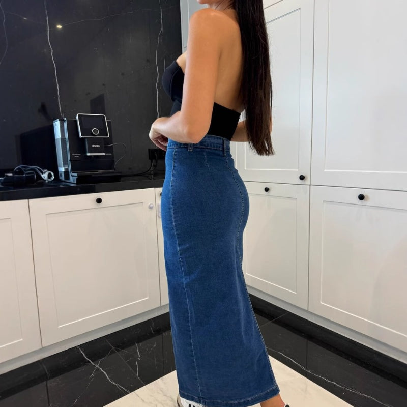 Ember | Eleganter und Stilvoller Figurbetonter Jeansrock