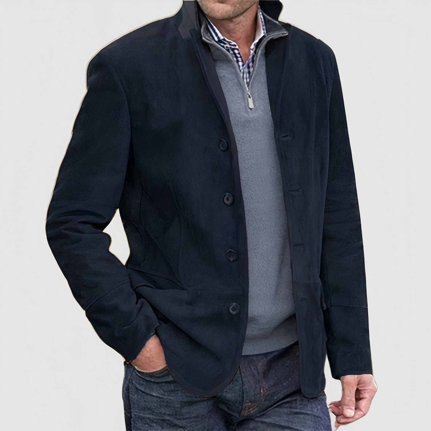 Adonis | Herren Schwarz Sakko | Weste Anzug