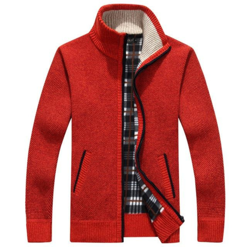 Arcel | Herren Strickjacke mit Reißverschluss | Schwarz