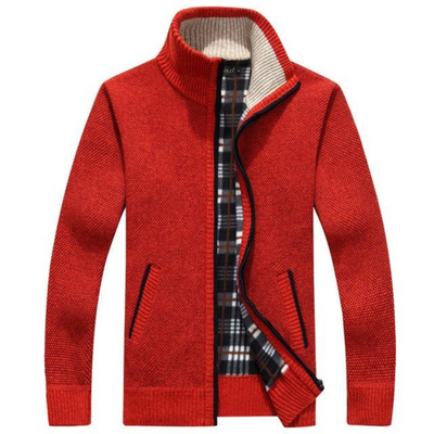 Arcel | Herren Strickjacke mit Reißverschluss | Schwarz
