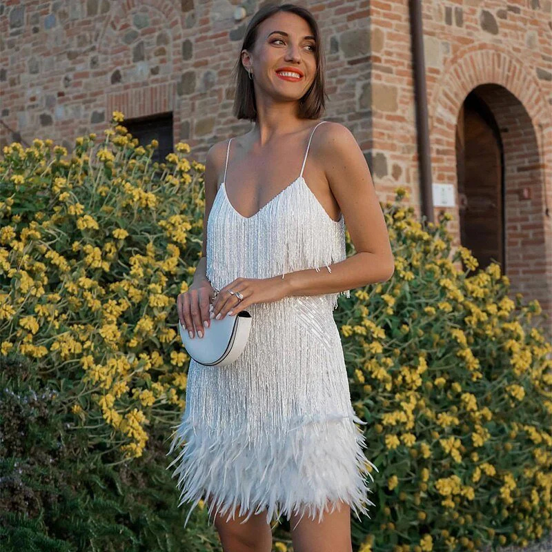 Zia | Weiß Cocktailkleid | Mini