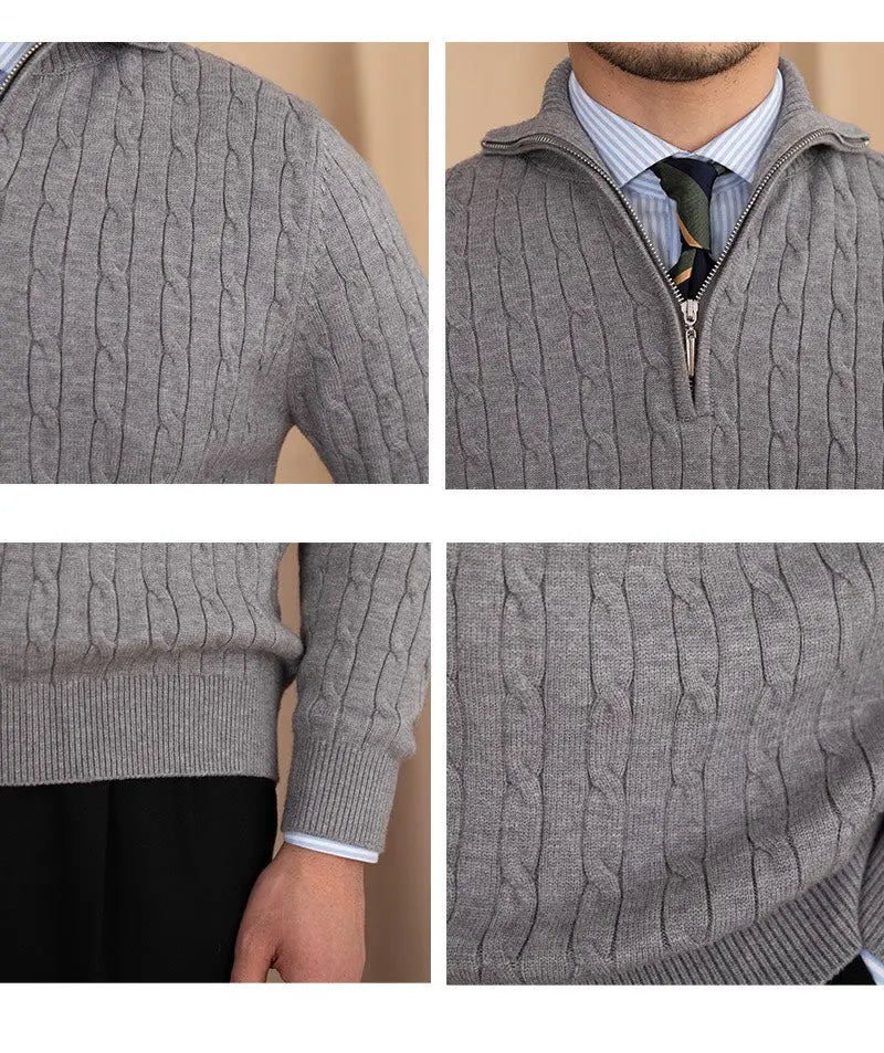 Henry | Strickpullover mit Reißverschluss
